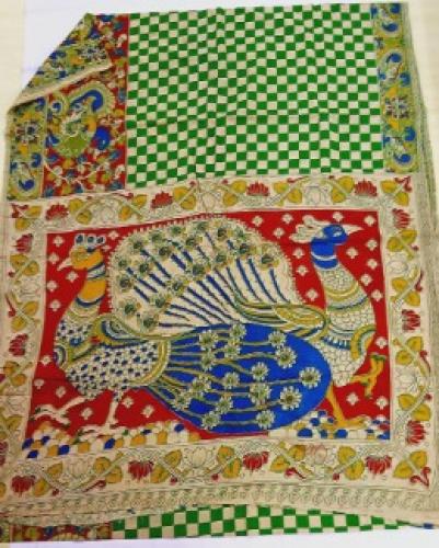 KALAMKARI PRINTED COTTON SAREE